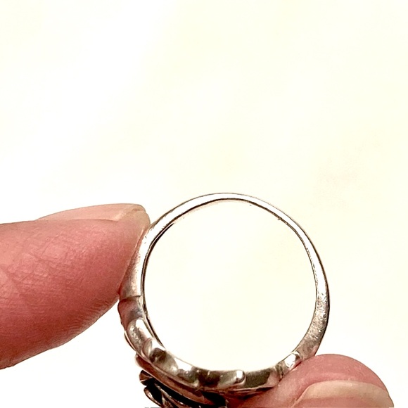 Vintage Sterling Silver 925 Victorian Rose & Vine Ring Size 6 - by Avon - Picture 7 of 7